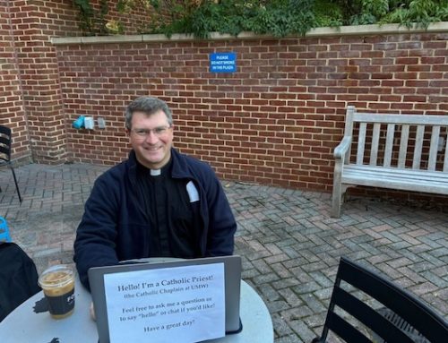 ‘Hello, I’m a Catholic priest!’