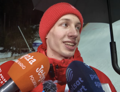 Polish ski jumper makes history at the Olympics — and then goes to Mass